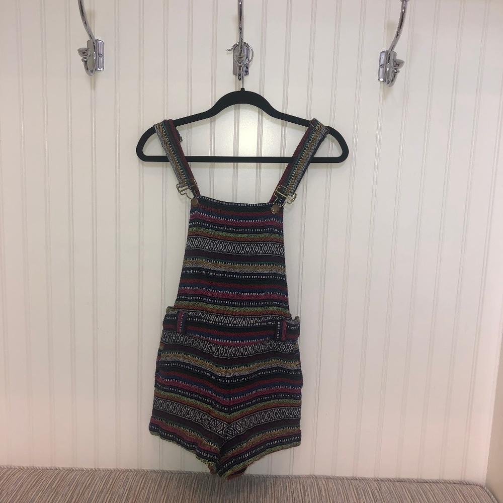 Forever 21 Rainbow Print Overalls